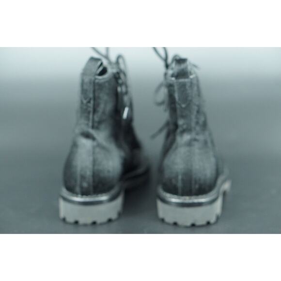 Vince Black Calf Hair Cabria Combat Ankle Boots Size 8 Women's New $495 - Picture 5 of 10